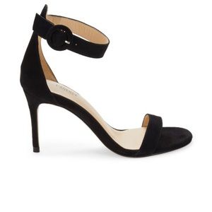 L'AGENCE
Gisele Suede Ankle Loop Sandals- Black Snake Skin